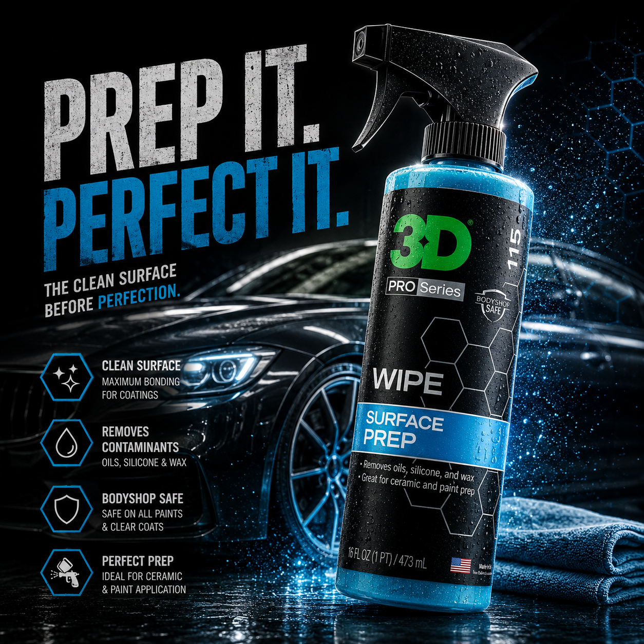 WIPE SURFACE PREP - חומר ניקוי לפני ננו