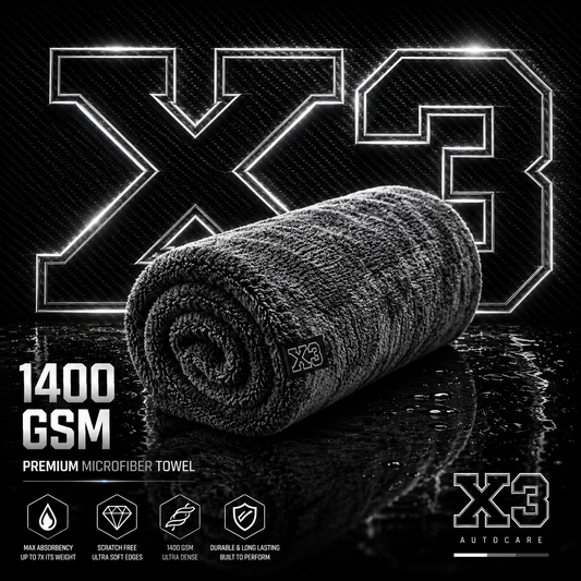 X3 XL TOWEL - מגבת ייבוש מיקרופייבר XL  90X60 ס"מ 1400GSM