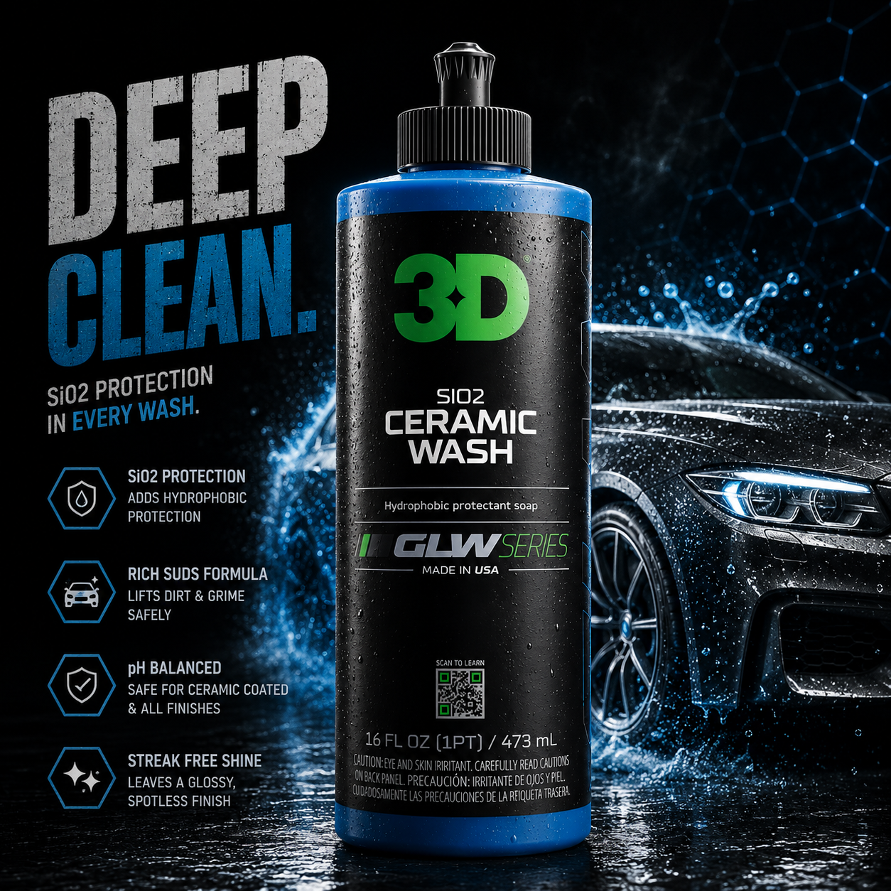 GLW SiO2 CERAMIC WASH - שמפו קרמי